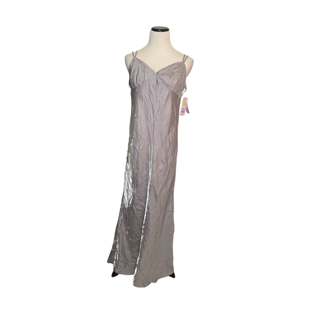 Women's Wild Fable Plus size XL Satin Slip Maxi Dress Gray NWT